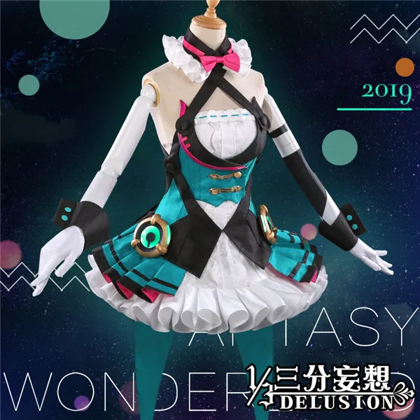 

VOCALOID Hatsune Magic future Miku Cosplay Costume MAGICAL MIRAI Dress halloween costume for women