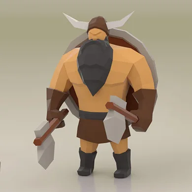 

Vikings 3D Paper Model Geometry Hand-made DIY Paper Cutting Domestic Ornaments Creative