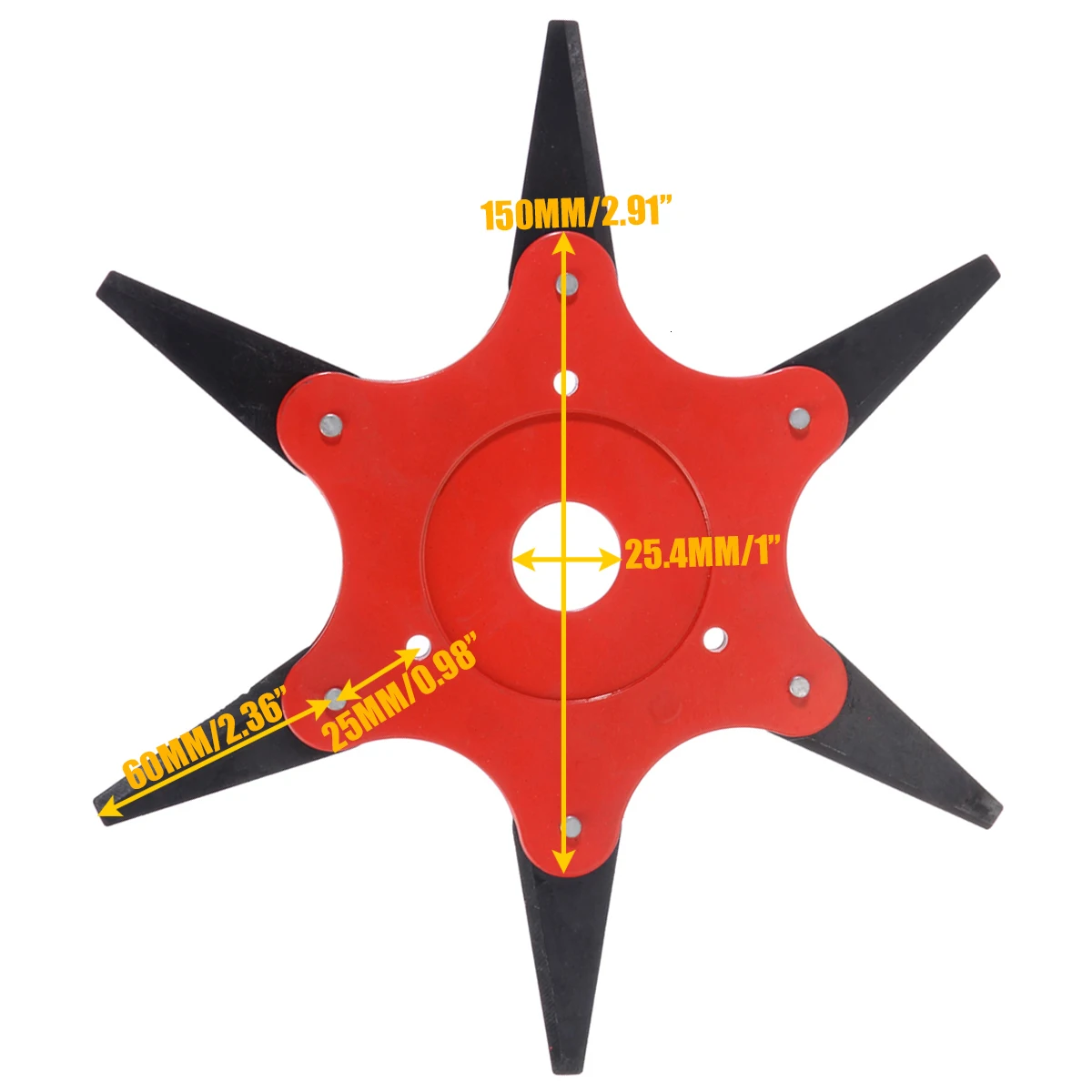 6 Blades Grass Trimmer Head 65MnBrush Cutter Weed Brush Cutting Head Easy Cutting Garden Power Tool Accessories