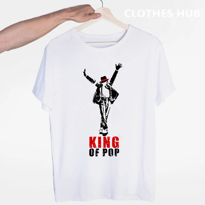 

Popular Michael Jackson T Shirts Short Sleeve Round Neck Vintage Male Print Vintage Male Cool Boy MJ T Shirts