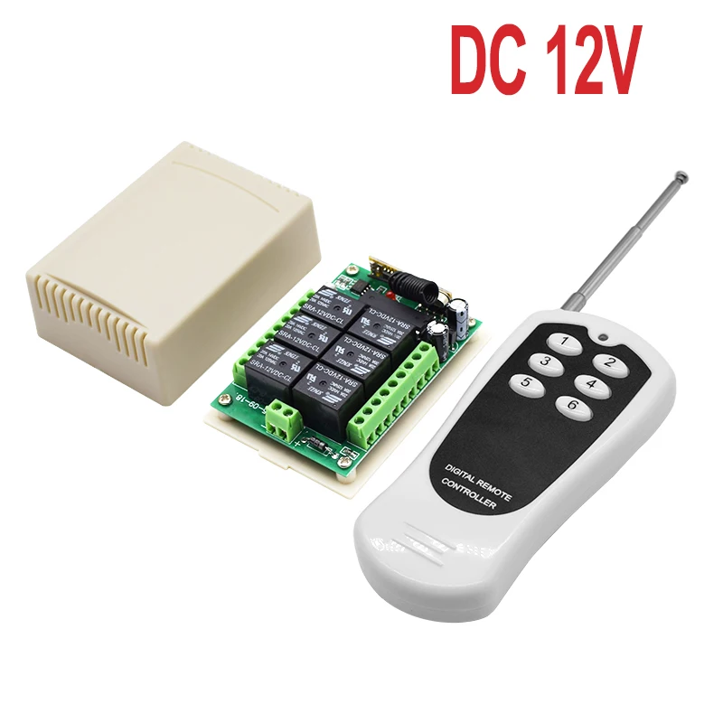 Kaufe Smart Home 433 Mhz RF DC 12 V 2CH Lerncode Drahtlose Fernbedienung  Schalter Relais Empfänger