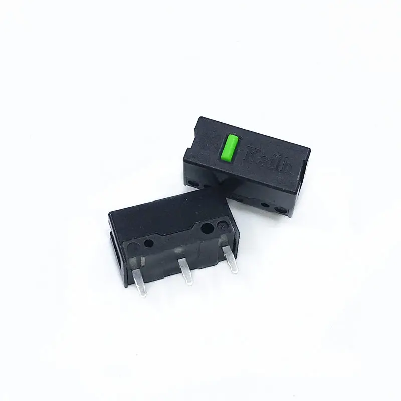 무료 배송 10Pcs Kailh 블랙 쉘 녹색 도트 마우스 마이크로 스위치 버튼 60 백만 생활 게임 마우스 마이크로 스위치 마우스 버튼