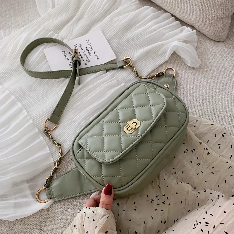 

New Arrival Bag Women's 2020 New Style Fashion Korean-style Western Style Rhombus Chain Shoulder Bag Fashion Casual Shoulder Che