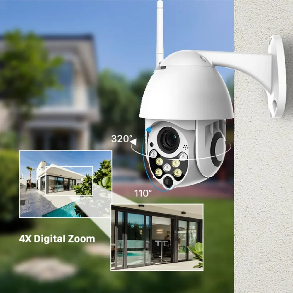 HD 1080P IP Camera Outdoor WiFi Home Security Camera Wireless Surveillance WiFi Dome Waterproof IP Onvif Camara Cam