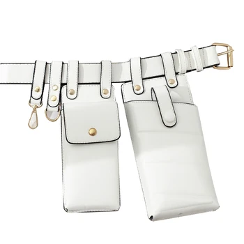 

Women Waist Bag Leather Waist Belt Bag Crossbody Chest Bags Girl Fanny Pack Small Phone Pack Shoulder Strap Packs