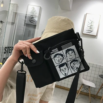 

Handbags Women 2019 New Fashion Female Cute Cartoon Shoulder Bags Students School Canvas Messenger Bags Crossbody Bags