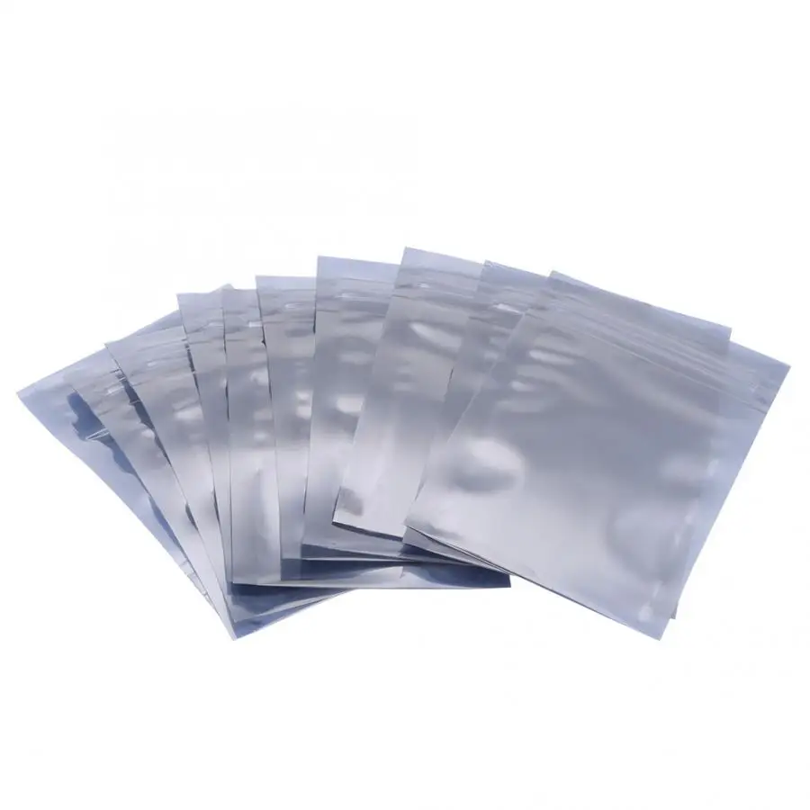 100 шт./компл. 6x9cmAntistatic Алюминий сумка для хранения закрывающиеся мешки Ziplock мешок сумка для хранения электронных аксессуаров ESD мешки
