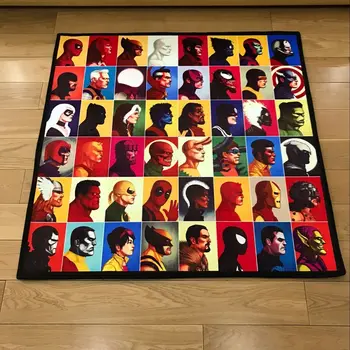 

Marvel Comics Square Cool Floor Rug Carpet Room Doormat Non-slip Mat