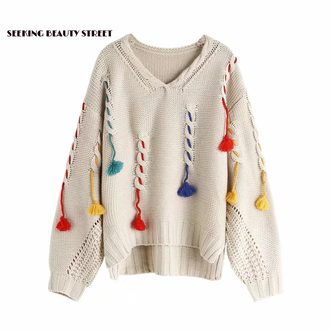 womens sweaters 2019 winter  knit sweater women  ugly christmas sweater  cute sweater  Tassel  sweater women
