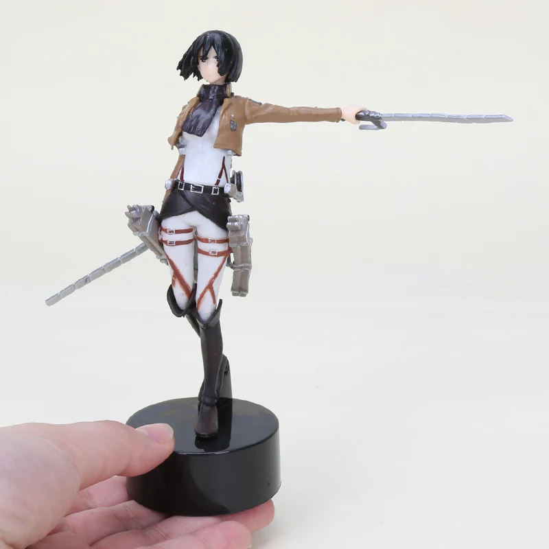 

14cm Anime Attack on Titan Mikasa Ackerman Battle Suit Ver Action Figures PVC Model Toy Doll Gifts