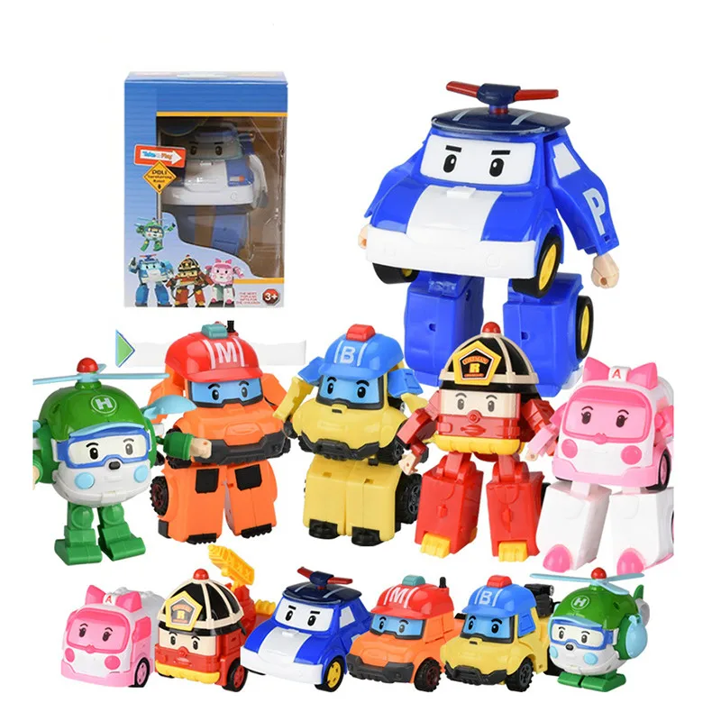 

Toy Car Poli for Boy Kids Robot Car Transform Poli Animation Cartoon Toy Vehicle Jouet Brinquedo Birthday Gift for Children