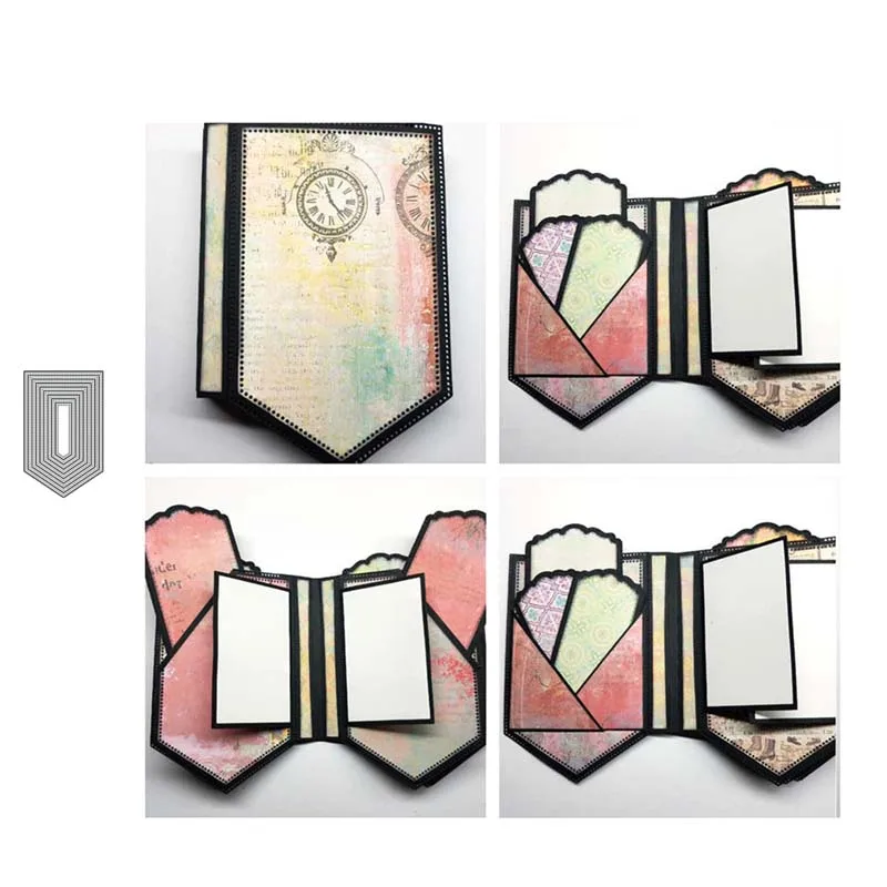 

JC Multiple Geometric Figure Frame Metal Cutting Dies Scrapbooking Die Cut Card Make Stencil Craft Paper Album Mold Decoration