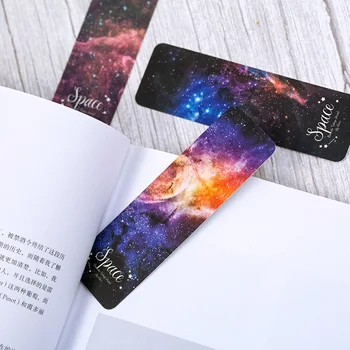 

Cool Galaxy Theme Paper Bookmarks Pack 35mm*115mm Cool Stationery Paper Book Marker Gift