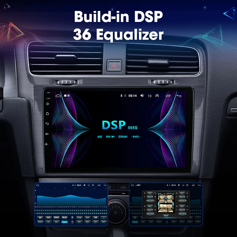 JMCQ 1" RDS для Volkswagen VW Golf 7- автомобильный Радио Android плеер gps Bluetooth Мультимедиа Видео плеер стерео с рамкой