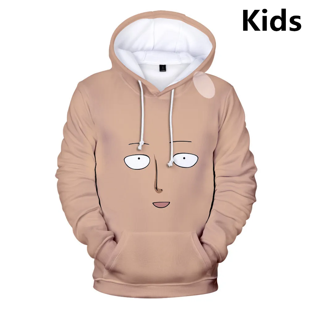 Для детей от 3 до 14 лет толстовки с капюшоном и One Punch Man герой Сайтама Oppai 3D