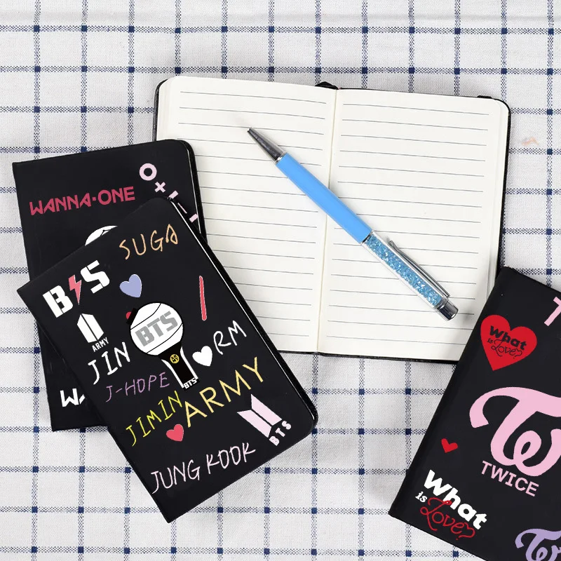 

BTS Notebook BLACKPINK GOT7 SEVENTEEN Notebook Black Stationery Notebook