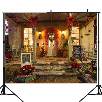 

Lyavshi Christmas Background Photography Winter Christmas tree Wood Door Home decor Holiday Family Celebrate Party Photocall