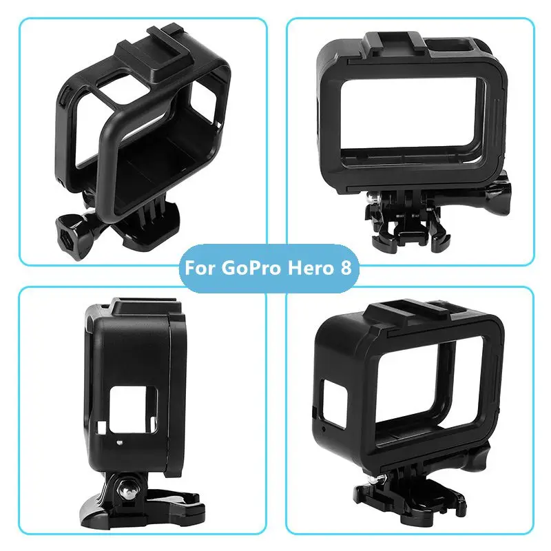 Черный пластиковый защитный чехол для Go Pro 8+ Ручная селфи-палка, расширяемый штатив-монопод для GoPro Hero 8 7 6 5 Black