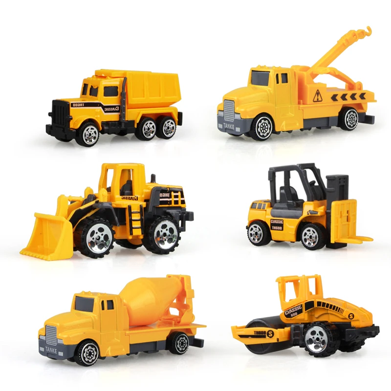 6 шт./компл. мини Diecasts автомобиль сплав строительный инженерный самосвал