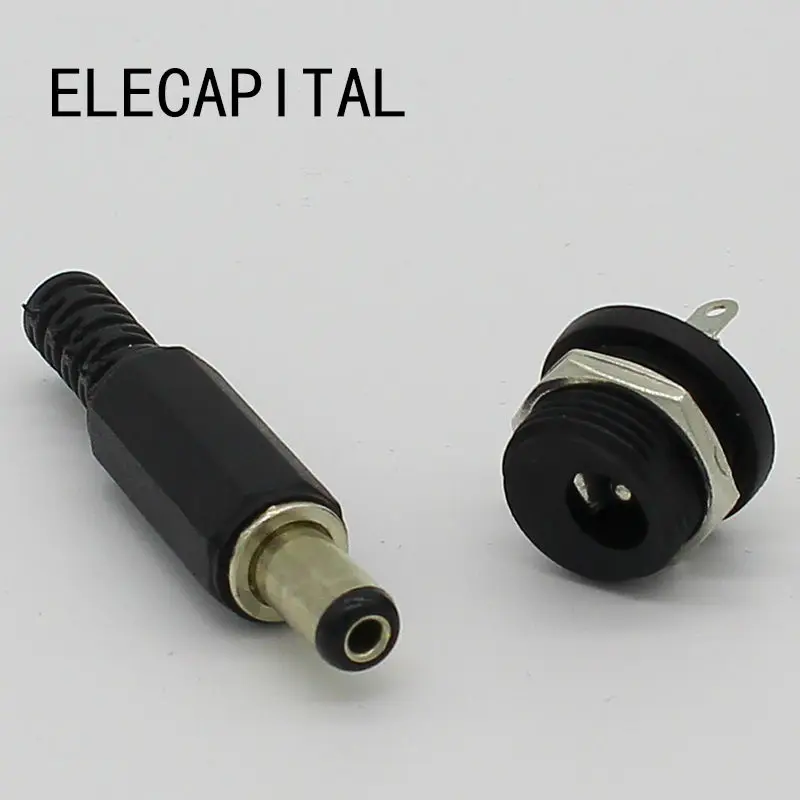 

2.1x5.5mm DC Power Female Plug Jack + Male Plug Jack Connector Socket