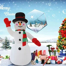 2,4 Рождество Снеговик надувные Забавные игрушки светодиодный свет Рождество карнавал зимние вечерние реквизит двора наружное украшение Airblown
