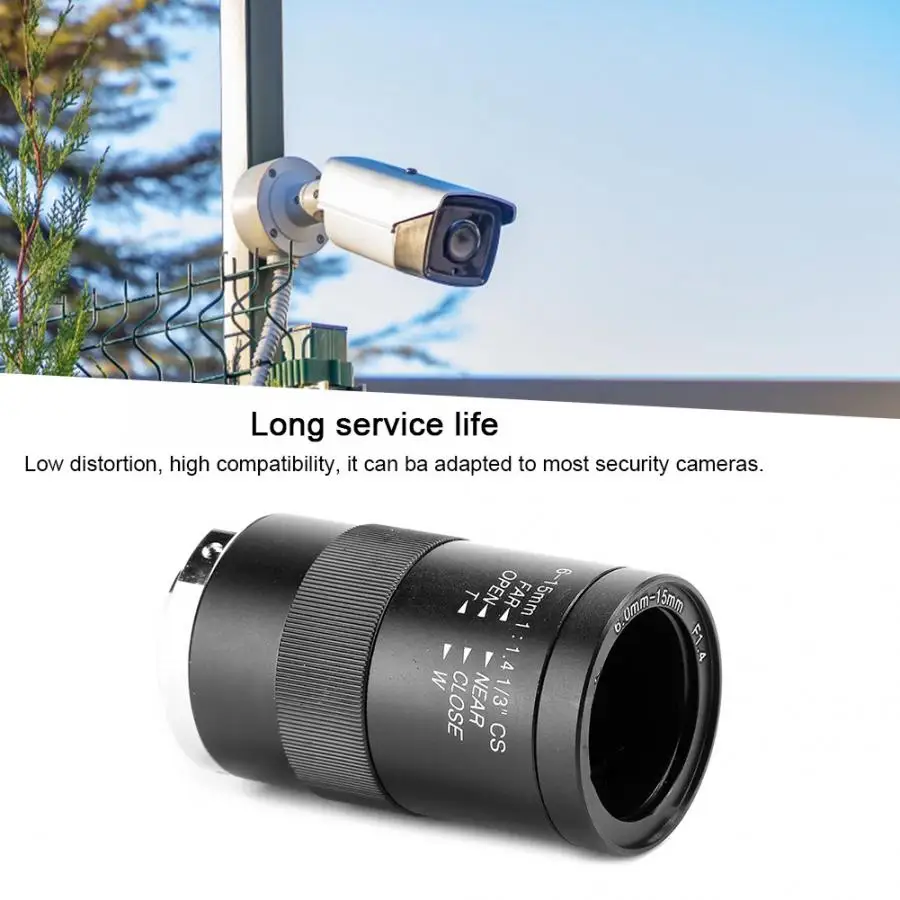 720P 6-15 мм фокусное расстояние CCTV HD Ручная настройка апертуры Объектив CS крепление для камеры видеонаблюдения
