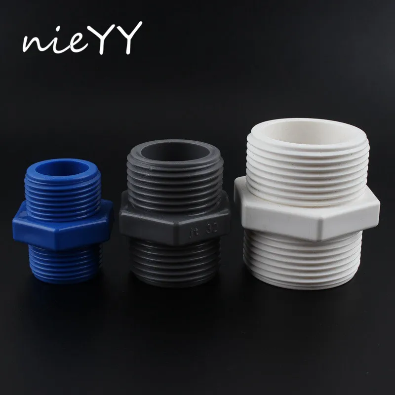 

2pcs 1/2'' 3/4'' 1'' Male Thread Quick Connector 20 25 32 40 50mm Water Supply Pipe Straight Repair Joint Garden Irrigation Tool