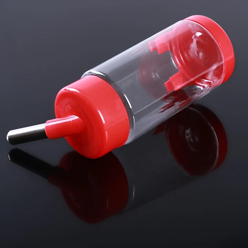 Бутылка для воды для собак Автоматическая герметичная Удобная подвесная дозатор для домашних животных Морская свинка белка кролик поилка кормушка - Цвет: red