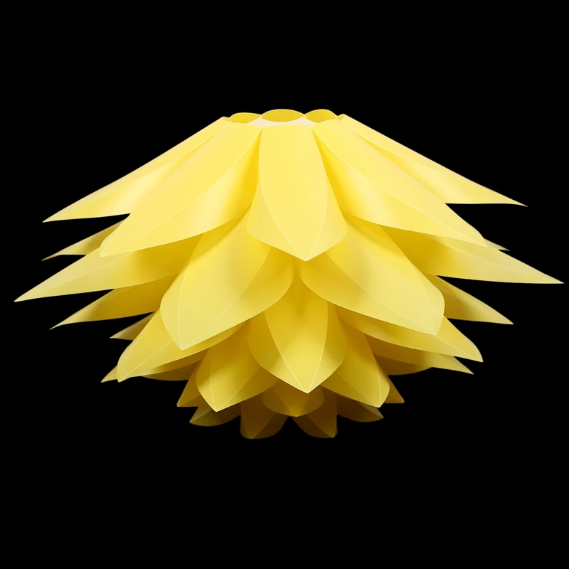 DIY Lotus абажур IQ PP потолочный светильник абажур-подвесной светильник, абажур для рождественской гостиной Декор Светильник ing, диаметр: 53 см(желтый