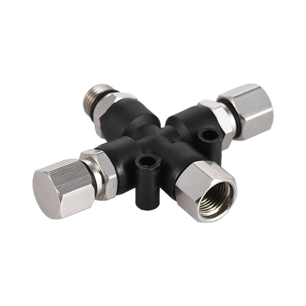 3-Way Airbrush Air Hose Splitter Manifold Airbrush Accessories Multi Use aerografo Airbrush Fittings 1/8" with Adjust Knob Valve