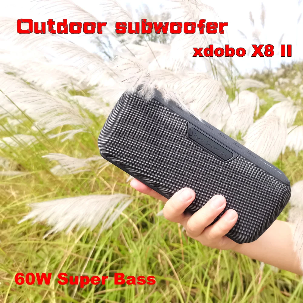 Speakers Outdoor Sound-Box Subwoofer Bluetooth Water-Audio Dj X8ii Portable Hifi Xdobo 60w