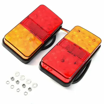 

2x LED Waterproof Tail Lights Kit RV Camper Trailer Truck Rear Turn Signal 24V High Quality ABS Housing Car LED Tail Lights