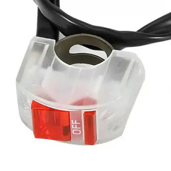 

White Motorcycle On / Off Switches Push Button Switch Connector Handle Light Flashlight For Atv Bicycle