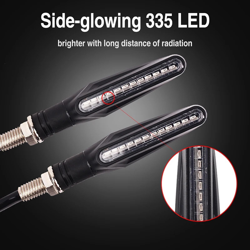 4 шт. светодиодный светильник указателя поворота для мотоцикла 12 * 335SMD хвостовый