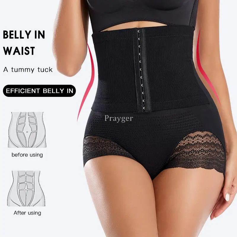 Women Slimming Underwear Tummy Trimmer Corset Weight Loss Lace High Waist Shaper