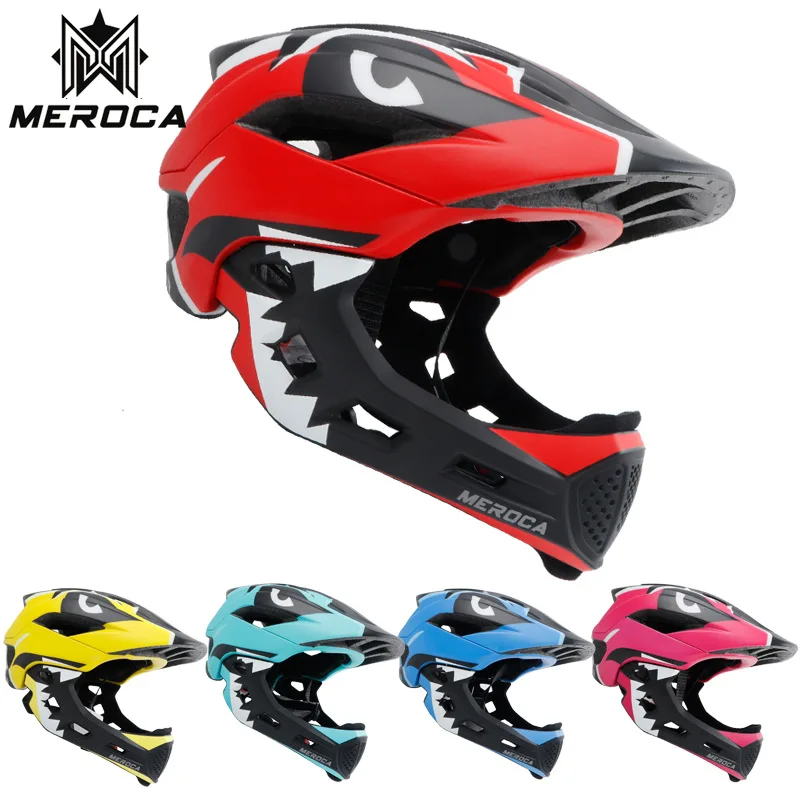 

Balance Bike (For Kids) Shark Helmet Full Helmet Ultra-Light GIRL'S Boy Protection Chin Kids Balance Bike Riding Roller Skating