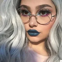 Большие прозрачные круглые очки, оправа для женщин, Ретро стиль, металлическая оправа, оптическая оправа, оправа для очков, оправа для женщин