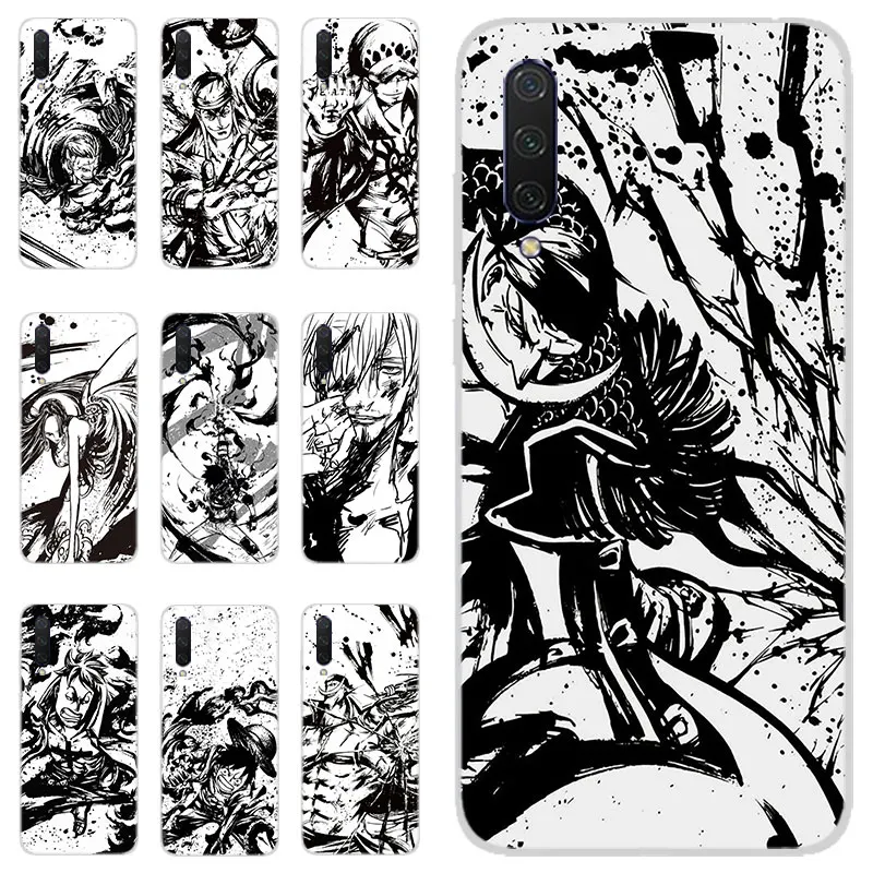 Силиконовый чехол s для Xiaomi mi CC9E 9 8 SE A3 Lite x 2S pocophone F1 Note 3 one piece ink art матовый из ТПУ |