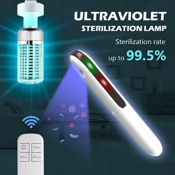 

LED UVC Light Germicidal Lamp Portable UV Sterilizer Lamp Disinfection Handheld Sterilization E27 Bulb Household Cleaning Light