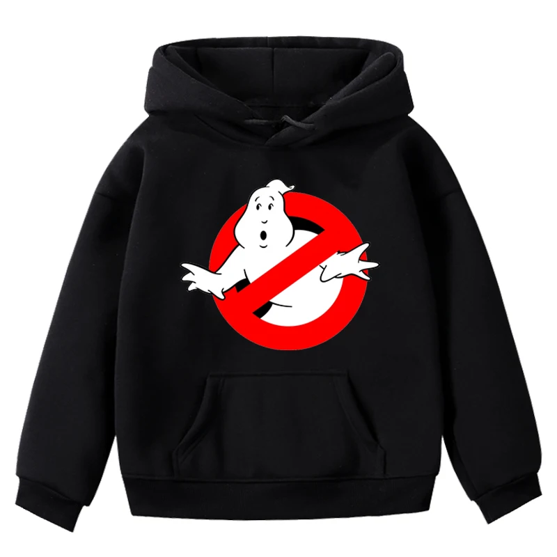 Print Ghostbuster Hoodies Children Boy Girl Clothes Long Sleeve Thicked Sweatshirt Kids Casual Tops Winter Warm Tracksuit Hooded - Цвет: Hoodies 1