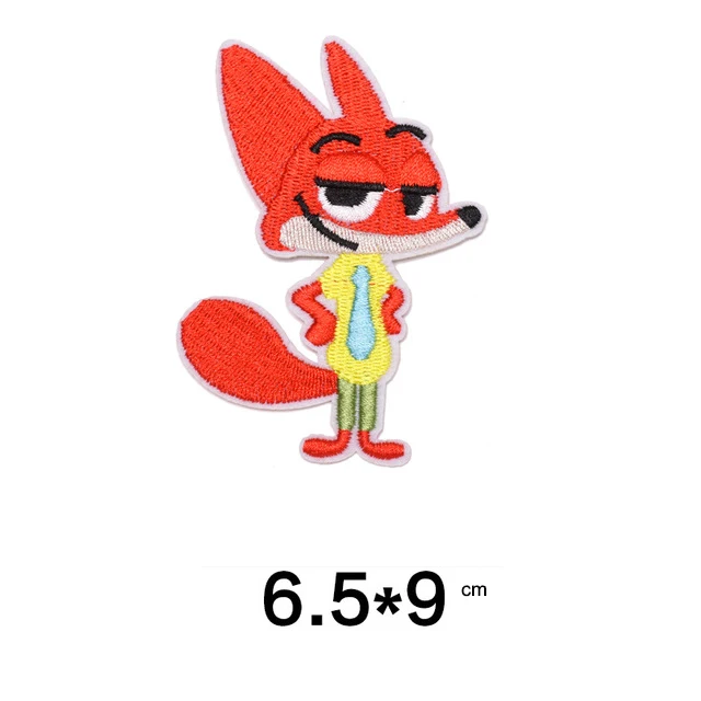 Fox cartoon embroidered patches DIY clothes badges