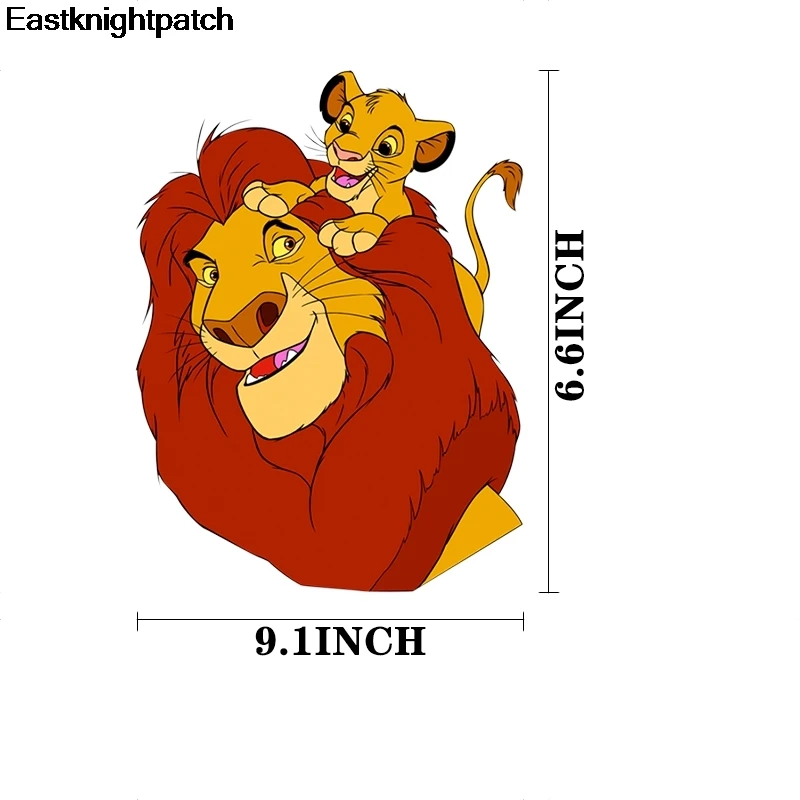 10 шт./лот, мультяшный Король Лев, железные пластыри, термопресс, наклейки для милых пластырей, сделай сам, аппликации для родителей и детей E0965