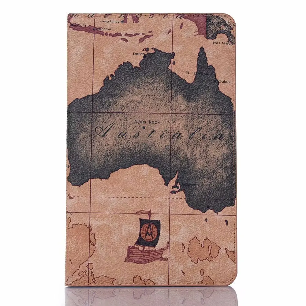 

New Map pattern protection Leather Tablet Case For Samsung Galaxy Tab A T290 T295 SM-T290 SM-T295 8.0 inch 2019 Stand Cover+pen