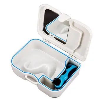 

Denture Bath Case Bath Case Brush Retainer Box Holder Soak Container For Travel