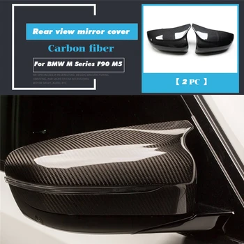 

Replacement Style Carbon Fiber Mirror Cover Full Carbon Mirror Caps For BMW M Series F90 M5 Sedan 2018 2019 - UP Only fit LHD