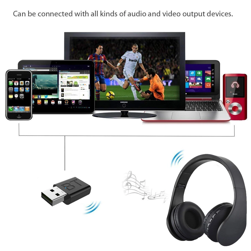 Профессиональная беспроводная bluetooth гарнитура для телевизора компьютера MP3 ТВ