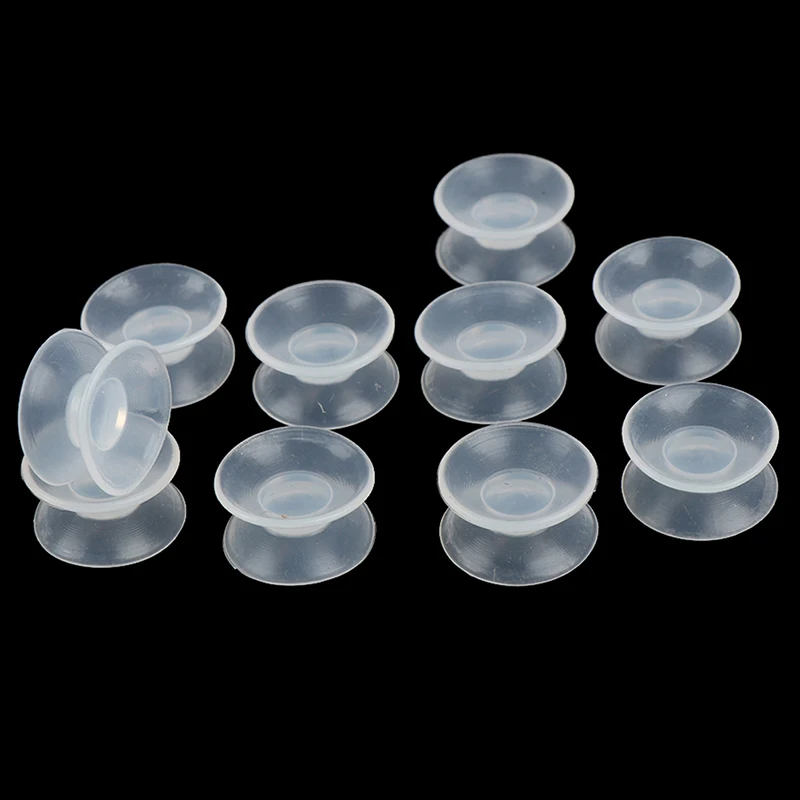 

10Pcs/lot Plastic 20mm Width Double Sided Suction Cup Sucker Pads For Glass