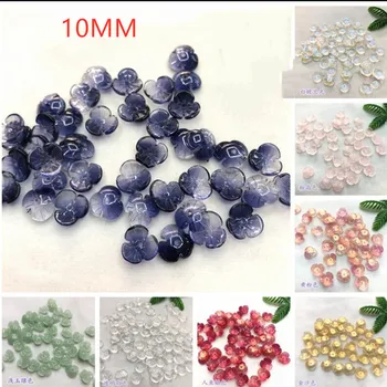 

fashion crystal mixed color 10mm flower shape diy loose glass beads fit for handmade accessories 20 pieces y12573