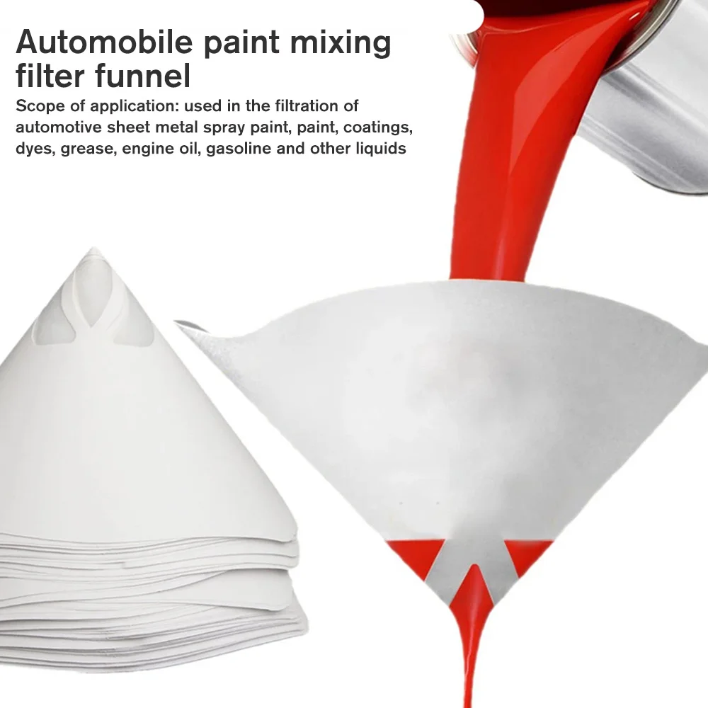 100/120pcs Paint Filter Paper Funnel Airbrush Disposable with Silicone For Car Spray Gun | Автомобили и мотоциклы
