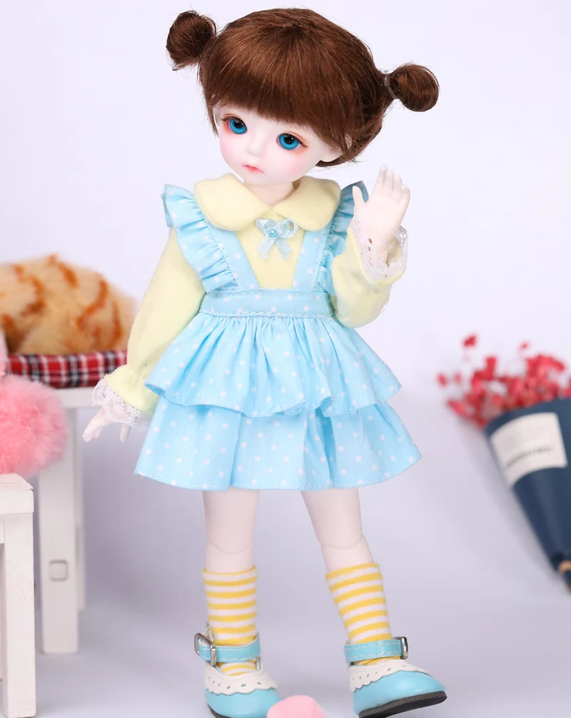 1/6 масштаб BJD Кукла Милый ребенок девочка BJD/SD смола фигурка кукла DIY модель игрушка подарок. Полный набор с одеждой, обувью, париком A0107LinaCream YOSD